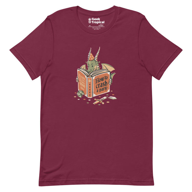 Dragon Party Crashing T-Shirt Geek Nerd Design by Tobe Fonseca dnd & rpg print Fantasy Prints