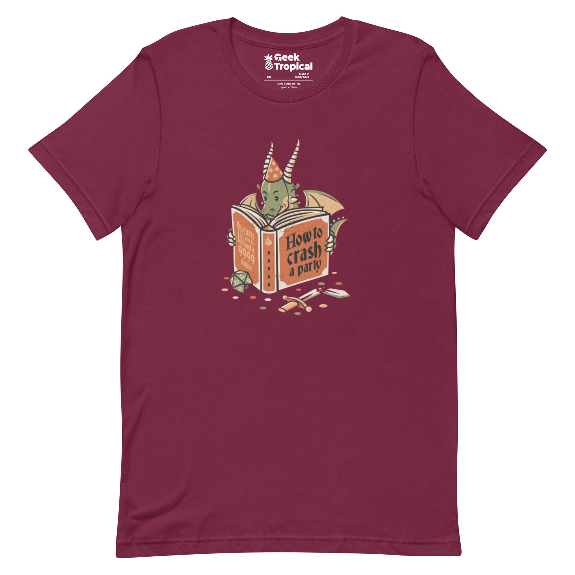 Dragon Party Crashing T-Shirt Geek Nerd Design by Tobe Fonseca dnd & rpg print Fantasy Prints
