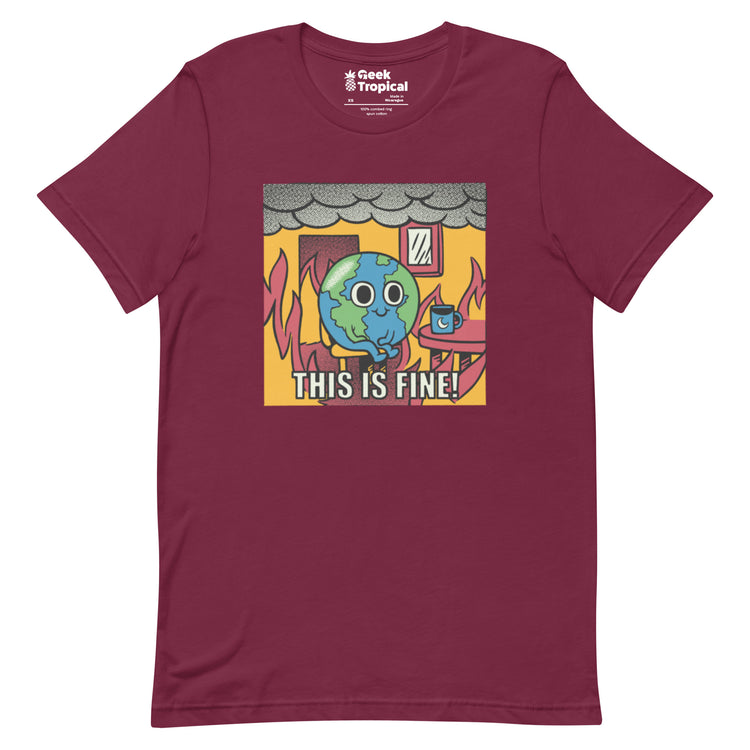 Earth Fire T-Shirt Geek Nerd Design by Tobe Fonseca Fantasy Prints FLOW DESC WRITING