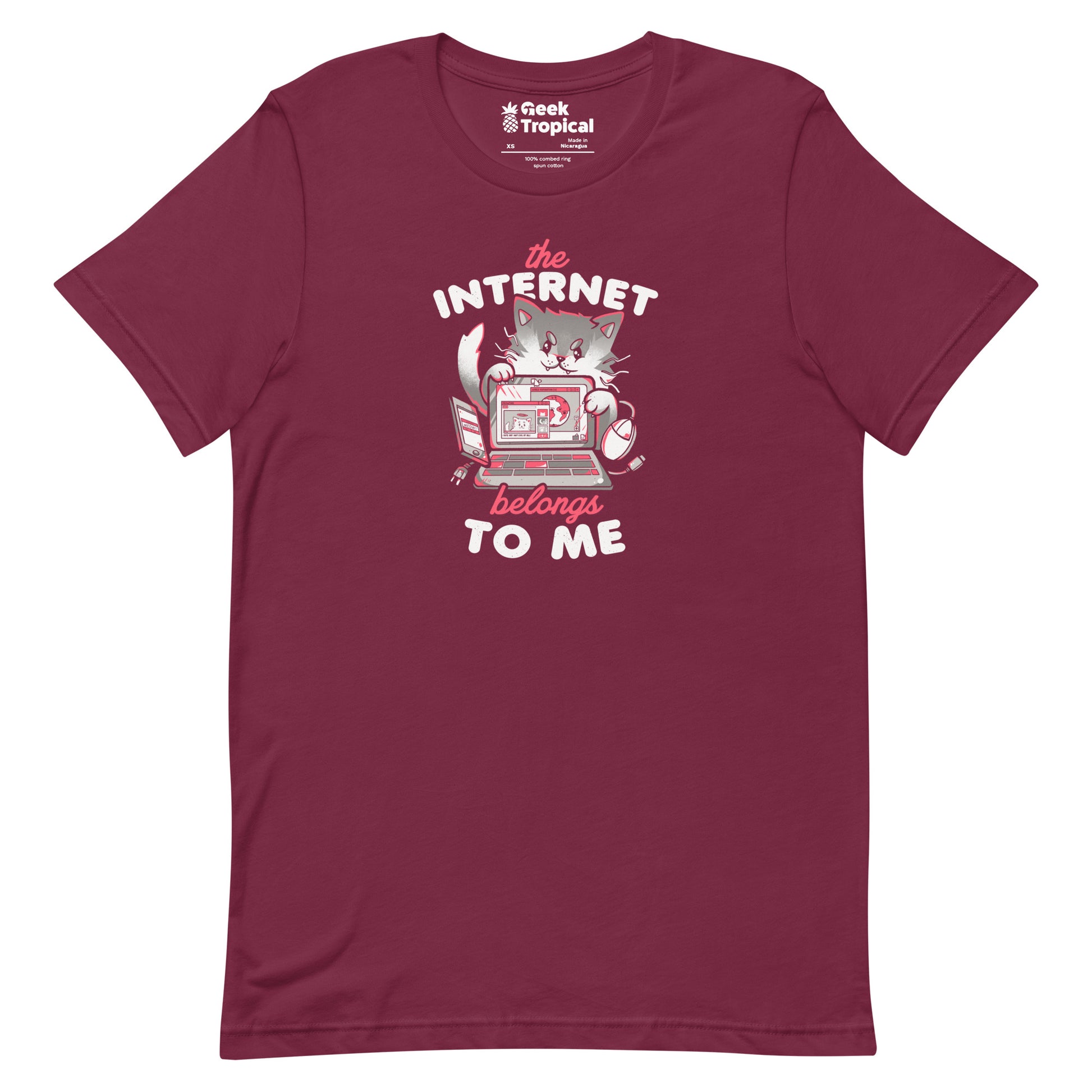 The Internet Belongs to Cats T-Shirt Geek Nerd Advertise to Meta Animal Patterns computer print