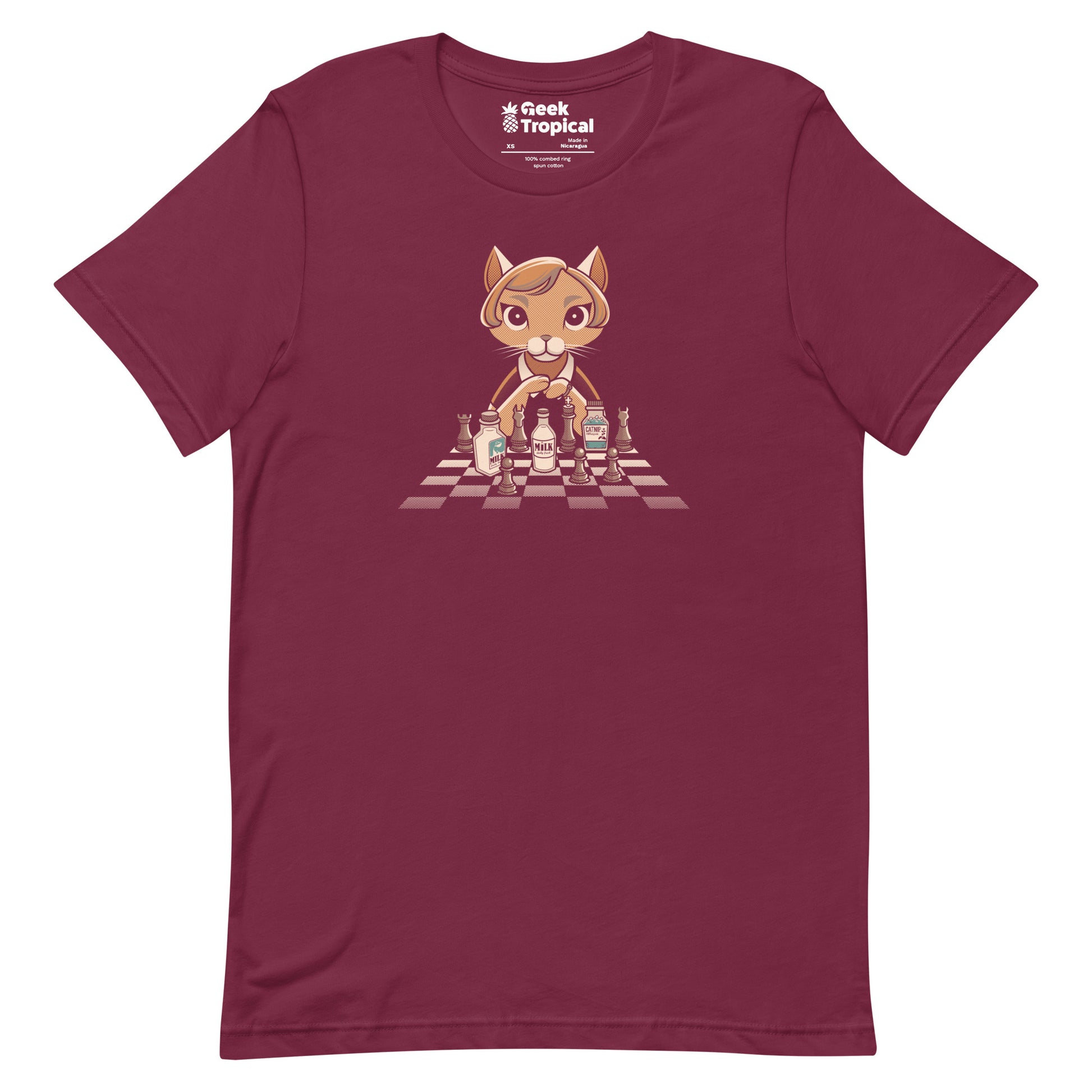 The Cat's Gambit T-Shirt Geek Nerd Advertise to Meta Animal Patterns board game print