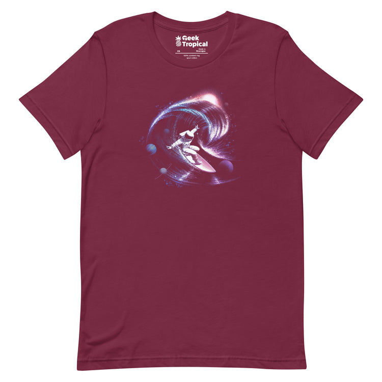 Surfing The Universe Gravity T-Shirt Geek Nerd Advertise to Meta Design by Tobe Fonseca FLOW DESC WRITING