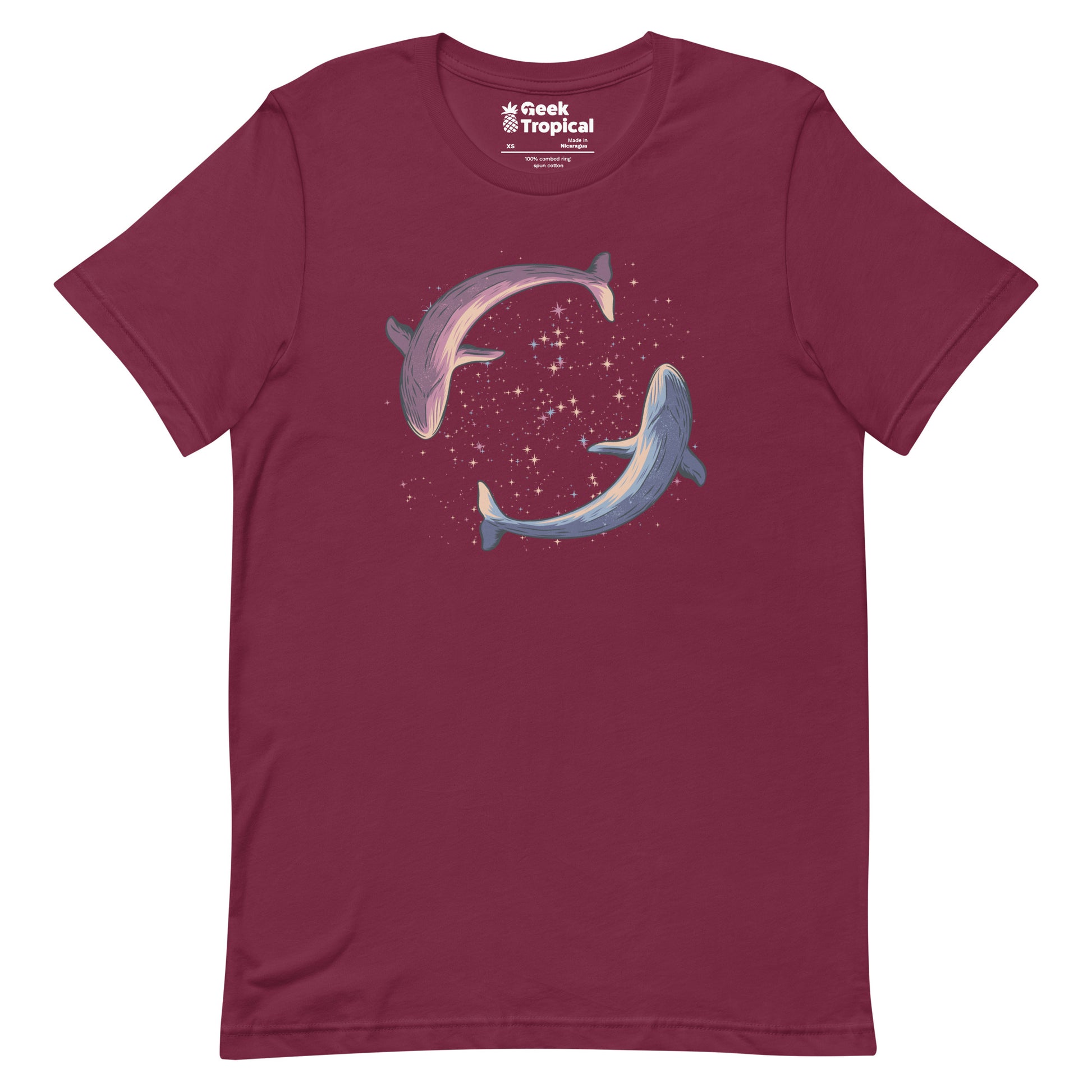 Stars of Sea Whale Astronaut T-Shirt Geek Nerd Advertise to Meta Animal Patterns Design by Tobe Fonseca