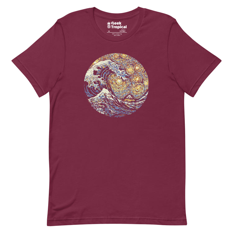 Kanagawa Wave The Starry Night T-Shirt Geek Nerd Advertise to Meta Design by Tobe Fonseca FLOW DESC WRITING