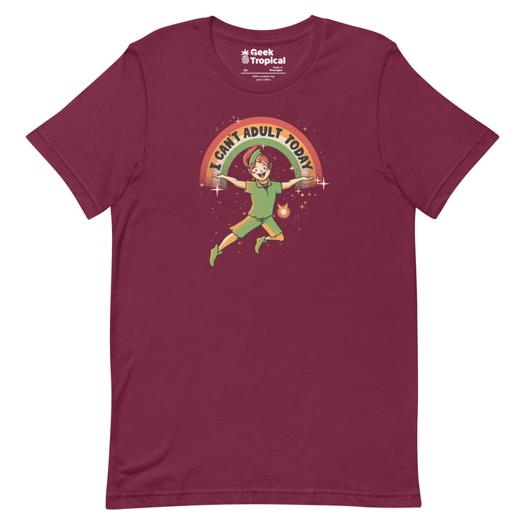 I Can't Adult Today Dark Tone T-Shirt Geek Nerd Advertise to Meta Design by Tobe Fonseca FLOW DESC WRITING