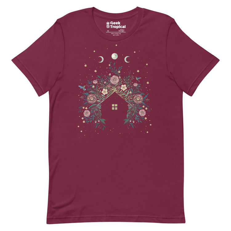 Blossom House T-Shirt Geek Nerd Advertise to Meta Botany Print Design by Episodic Drawing