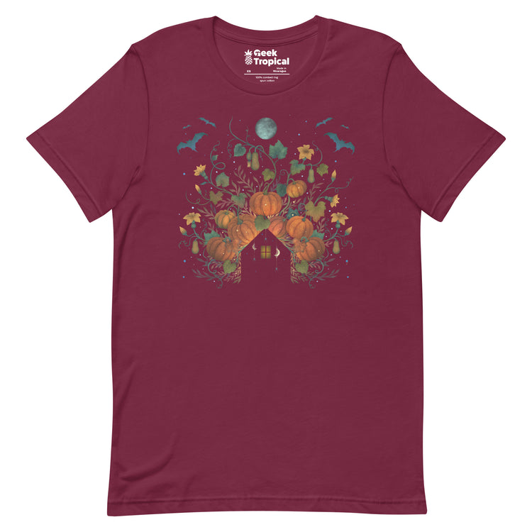 Pumpkin Rooftop T-Shirt Geek Nerd Advertise to Meta Design by Episodic Drawing FLOW DESC WRITING