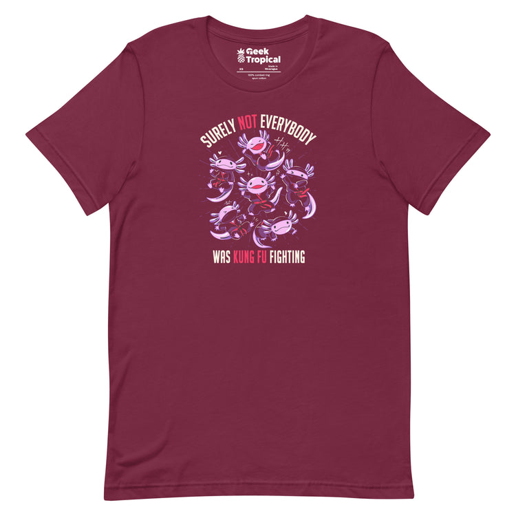 Axolotl Funny Kung Fu Fighting T-shirt Geek Nerd Animal Patterns Design by Tobe Fonseca Funny Prints