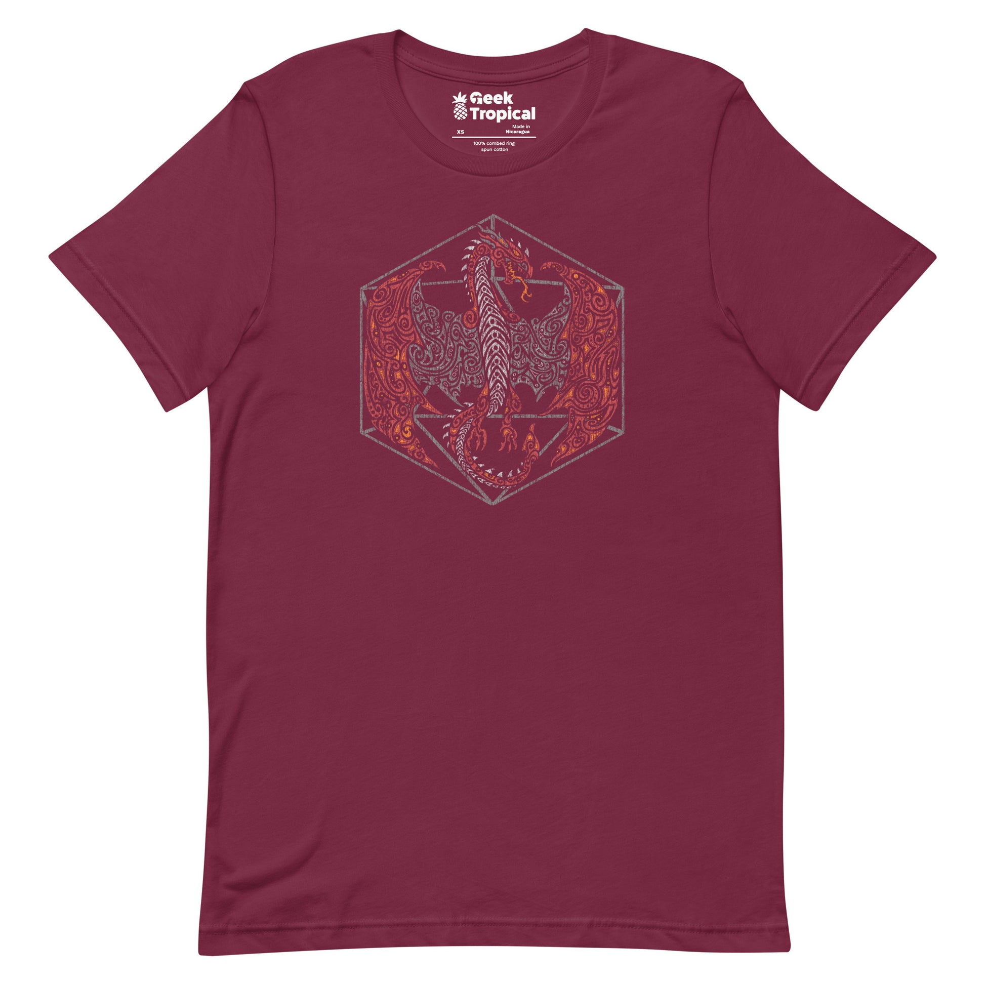 Tribal Dragon D20 T-Shirt 9