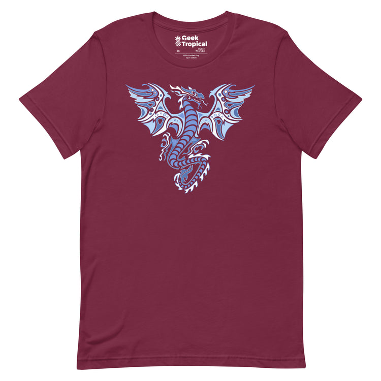 Ice Tribal Dragon T-Shirt Geek Nerd Advertise to Meta Fantasy Prints FLOW DESC WRITING
