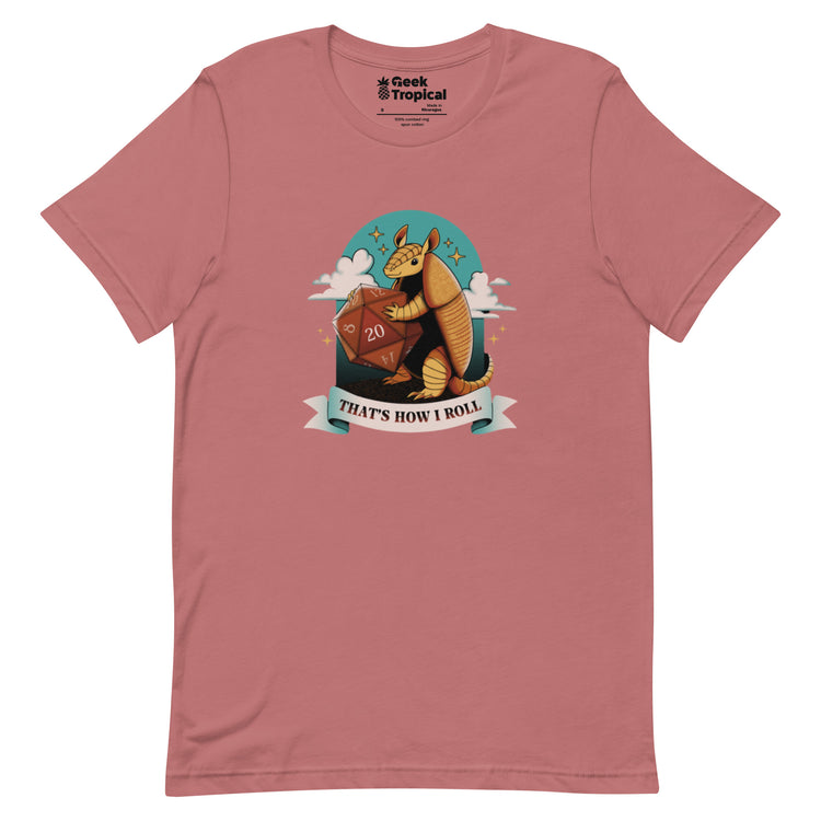 Armadillo Roll DND Dice T-Shirt Geek Nerd Animal Patterns board game print Design by Tobe Fonseca