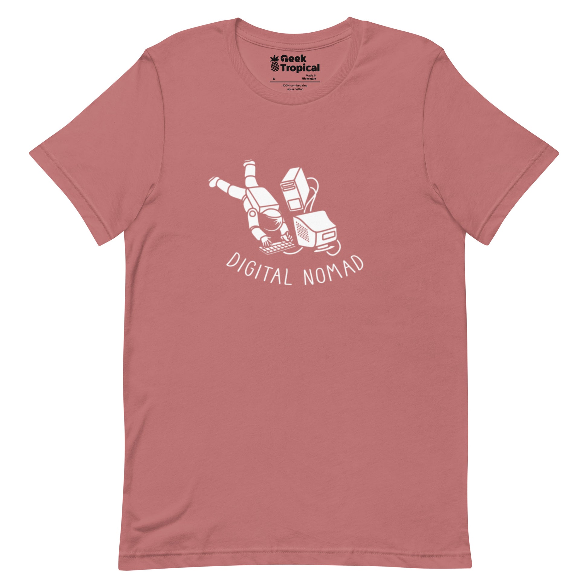 Digital Nomad Astronaut T-Shirt Geek Nerd computer print Design by Tobe Fonseca FLOW DESC WRITING