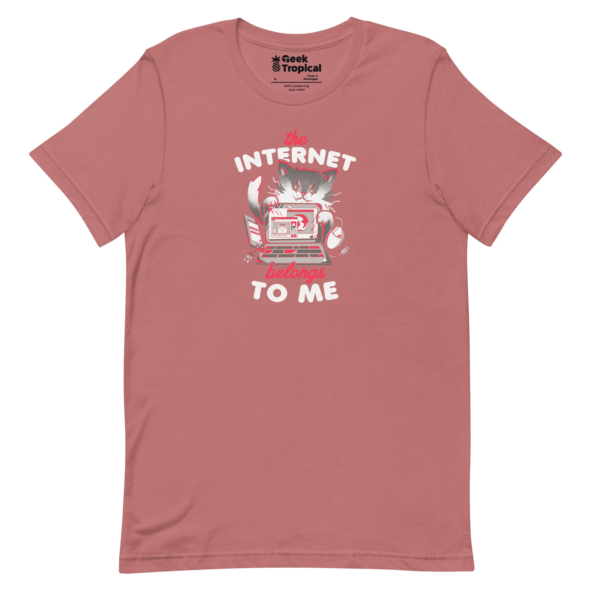 The Internet Belongs to Cats T-Shirt Geek Nerd Advertise to Meta Animal Patterns computer print