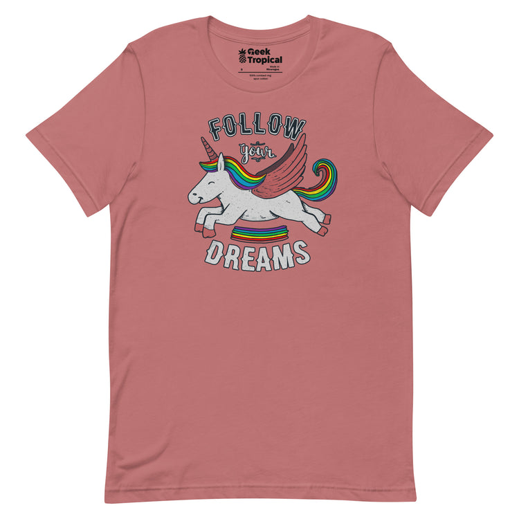 Follow Your Dreams T-Shirt Geek Nerd Advertise to Meta Design by Tobe Fonseca FLOW DESC WRITING
