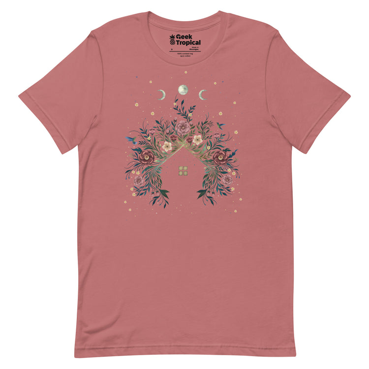 Blossom House T-Shirt Geek Nerd Advertise to Meta Botany Print Design by Episodic Drawing