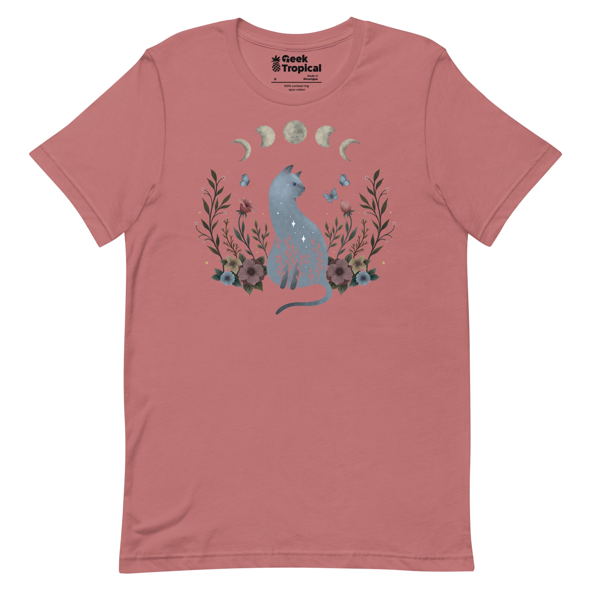 Cat On The Hill T-Shirt Geek Nerd Advertise to Meta Animal Patterns Design by Episodic Drawing
