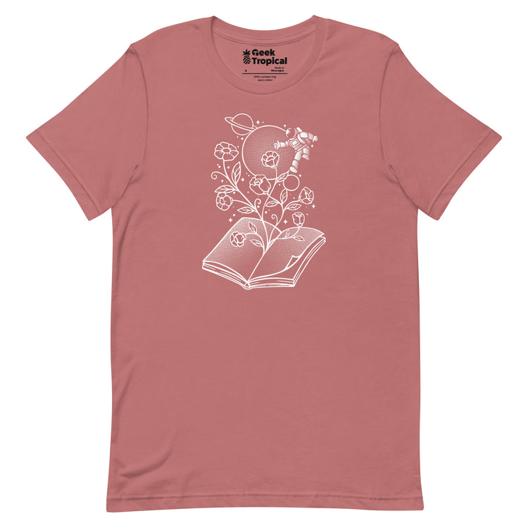 Book Garden Minimalist T-Shirt Geek Nerd Advertise to Meta Book Prints Botany Print
