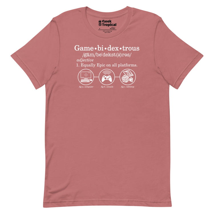 Gamebidextrous T-Shirt Geek Nerd Advertise to Meta FLOW DESC WRITING Funny Prints