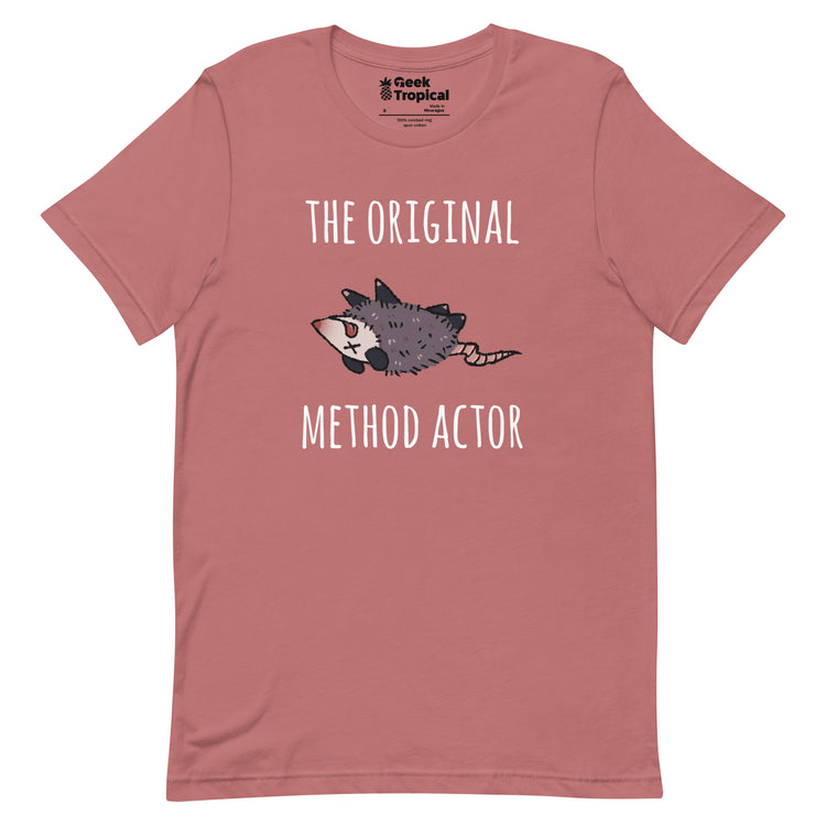 The Original Method Actor Possum T-Shirt Geek Nerd Advertise to Meta Animal Patterns Design by Ardi Tong