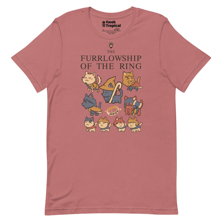 The Furrlowship of the Ring T-Shirt Geek Nerd Advertise to Meta Animal Patterns Book Prints