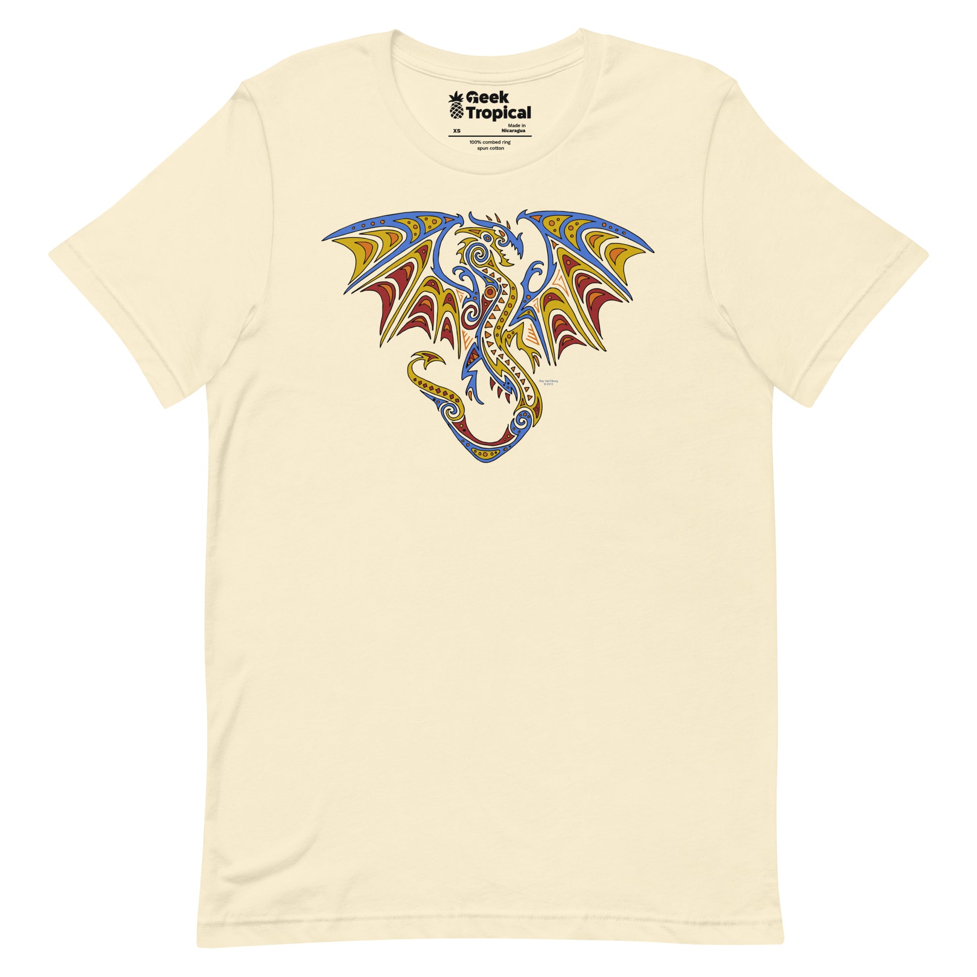 Tribal dragon 2014 t-shirt Geek Nerd Advertise to Meta Fantasy Prints FLOW DESC WRITING