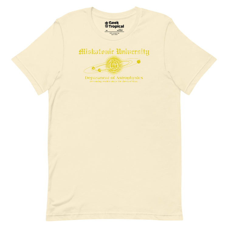 Miskatonic University Astrophysics T-Shirt Geek Nerd Advertise to Meta Book Prints Fantasy Prints