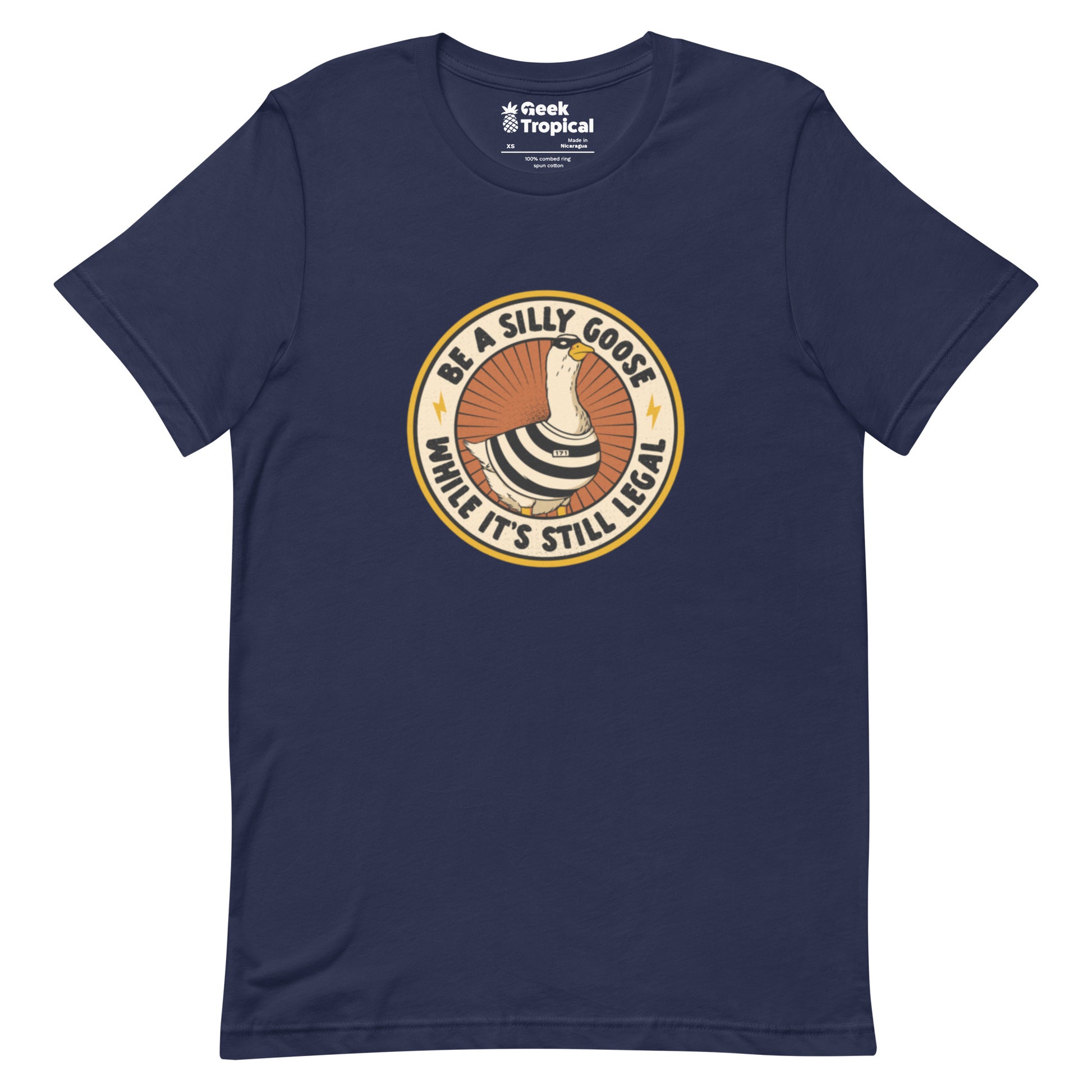 Be A Silly Goose While Legal T-Shirt Geek Nerd Animal Patterns Design by Tobe Fonseca FLOW DESC WRITING
