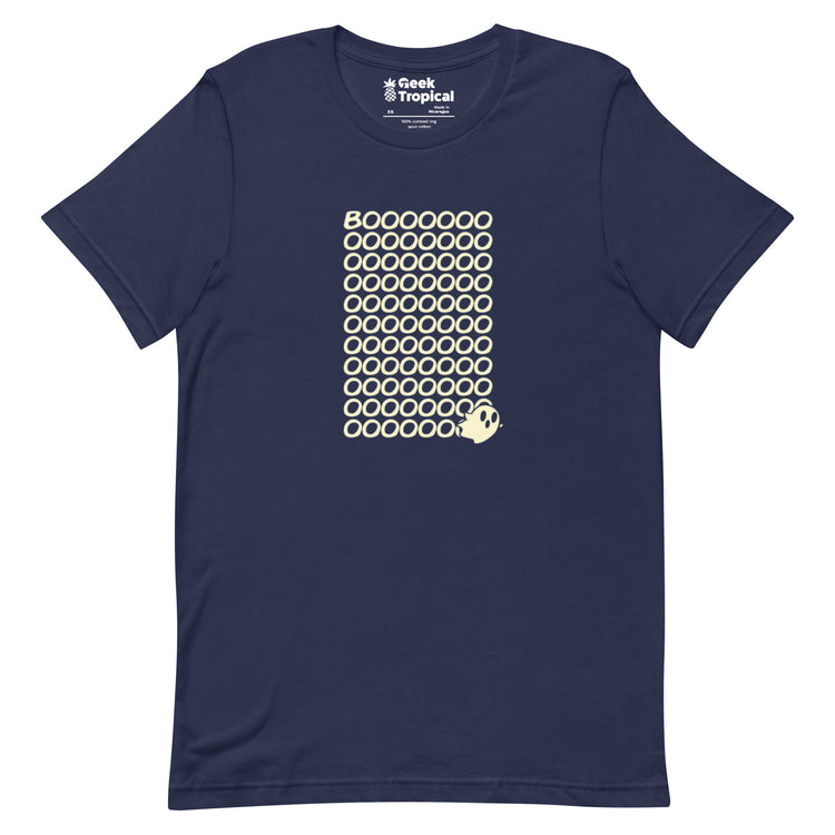Boo Ghost T-Shirt Geek Nerd Design by Tobe Fonseca Fantasy Prints FLOW DESC WRITING