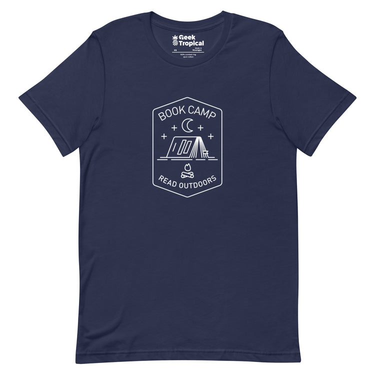 Book Camp T-Shirt Geek Nerd Book Prints Design by Tobe Fonseca FLOW DESC WRITING