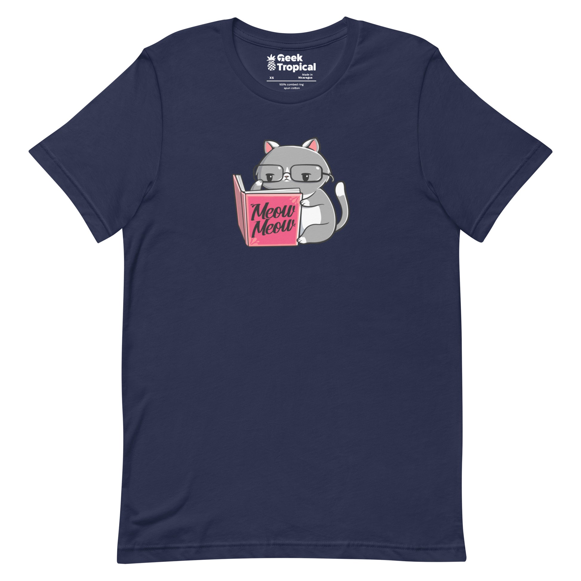 Books For Cats T-Shirt Geek Nerd Animal Patterns Book Prints Design by Tobe Fonseca