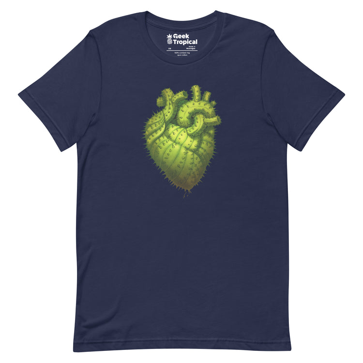Cactus Heart T-Shirt Geek Nerd Botany Print Design by Tobe Fonseca FLOW DESC WRITING