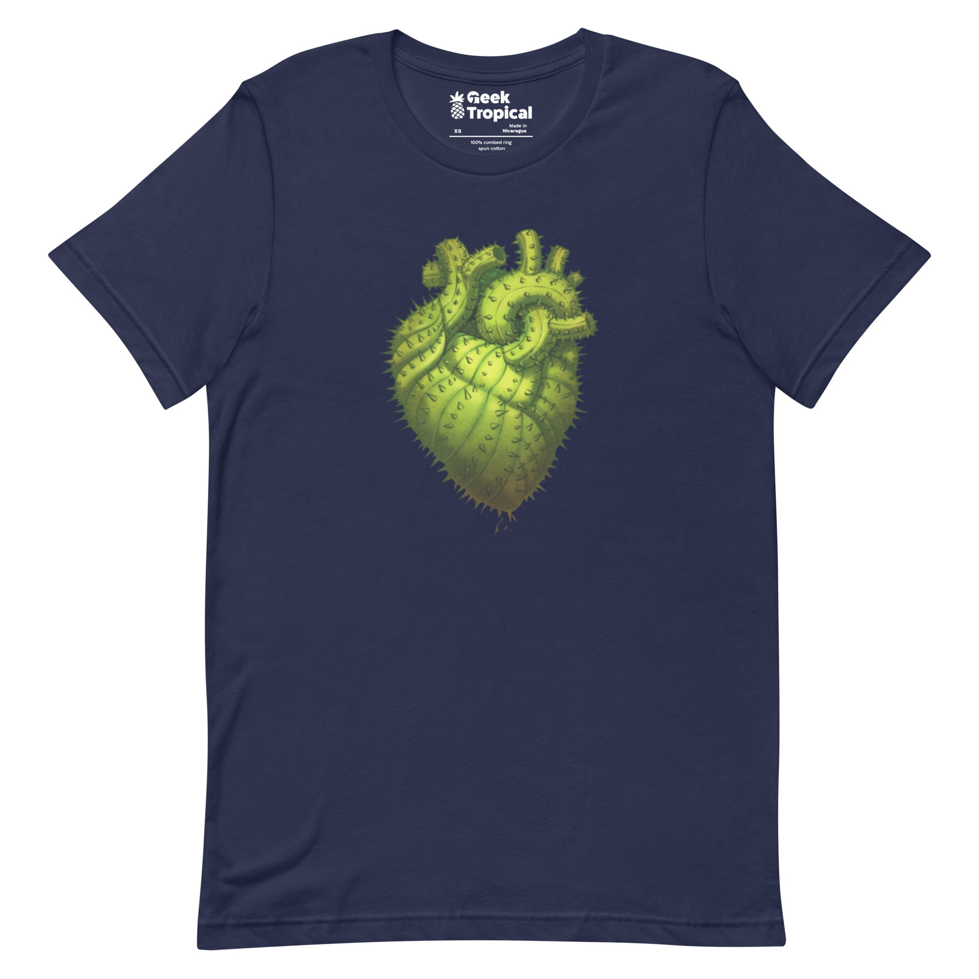 Cactus Heart T-Shirt Geek Nerd Botany Print Design by Tobe Fonseca FLOW DESC WRITING
