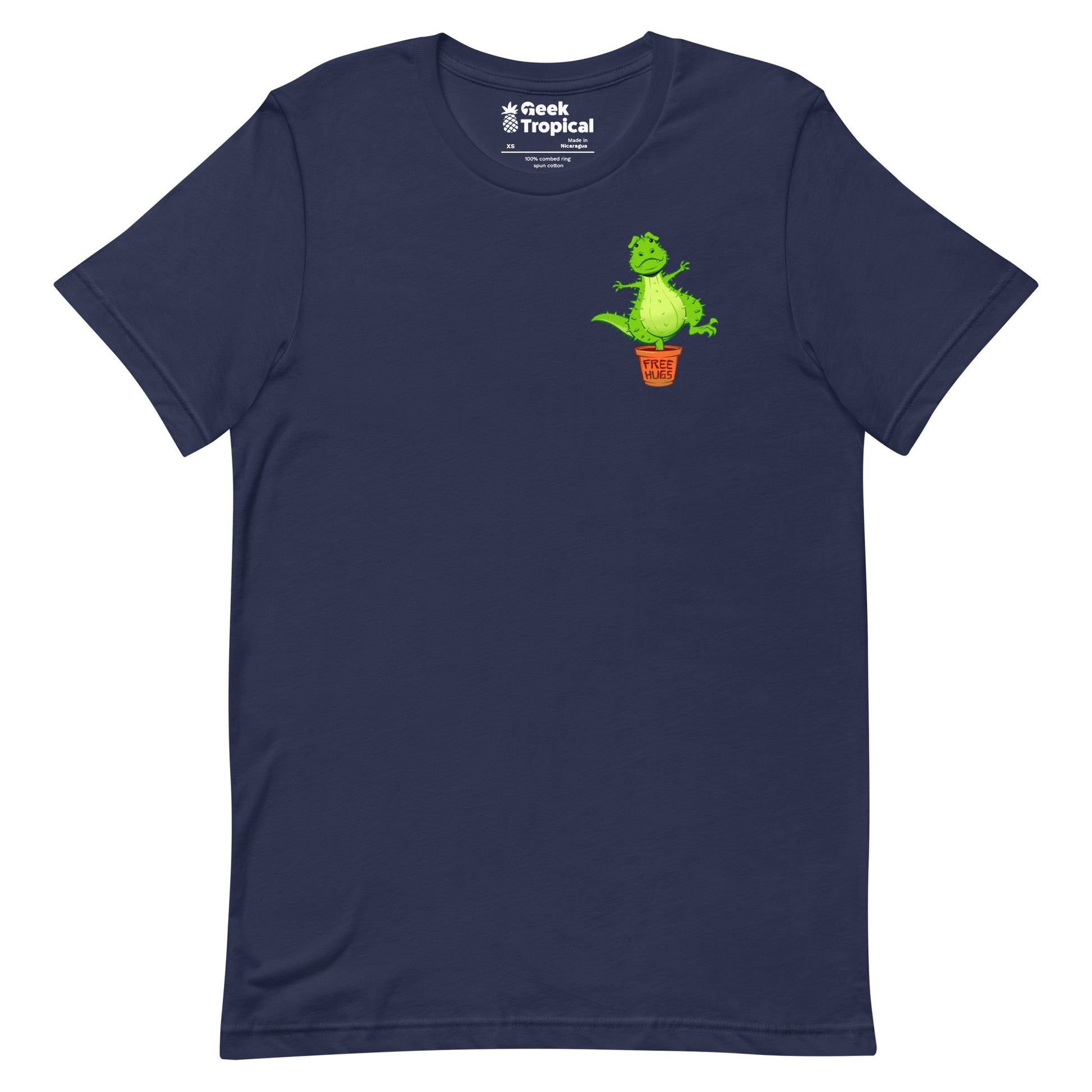 Cactus T - Rex Free Hugs T-Shirt Geek Nerd Botany Print Design by Tobe Fonseca dinosaur print