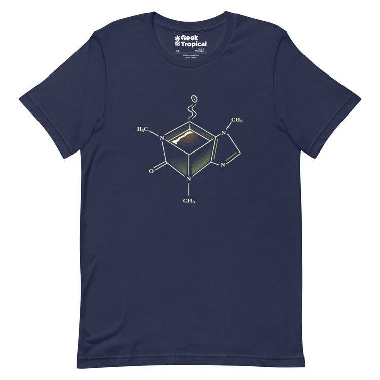 Caffeine Molecule Coffe Mug T-Shirt Geek Nerd Design by Tobe Fonseca FLOW DESC WRITING science print