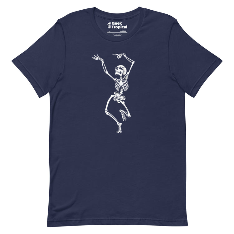Dancing Skeleton T-Shirt Geek Nerd Design by Tobe Fonseca FLOW DESC WRITING Funny Prints
