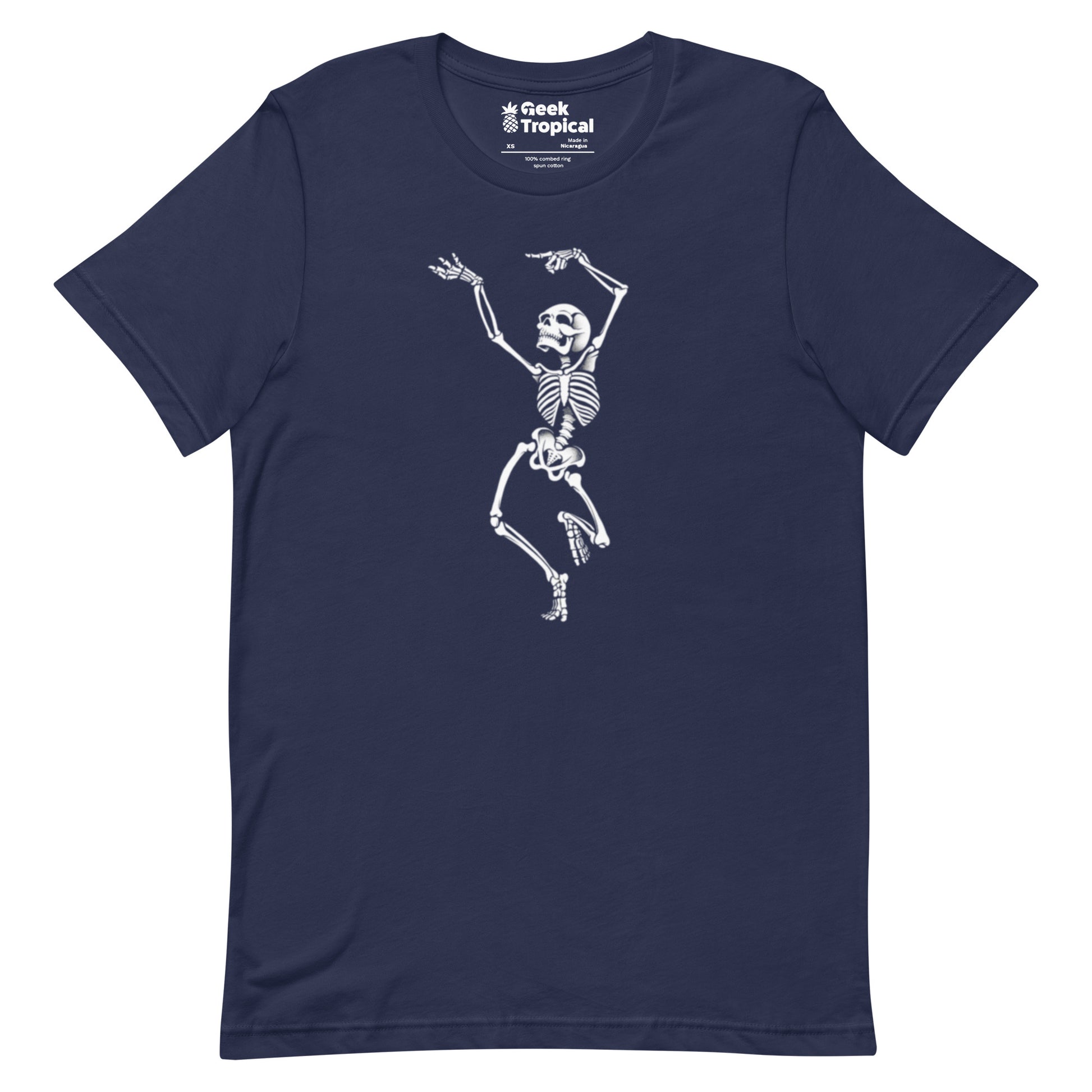 Dancing Skeleton T-Shirt Geek Nerd Design by Tobe Fonseca FLOW DESC WRITING Funny Prints