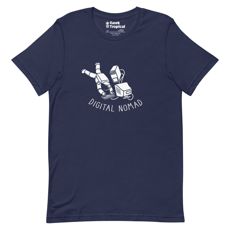 Digital Nomad Astronaut T-Shirt Geek Nerd computer print Design by Tobe Fonseca FLOW DESC WRITING