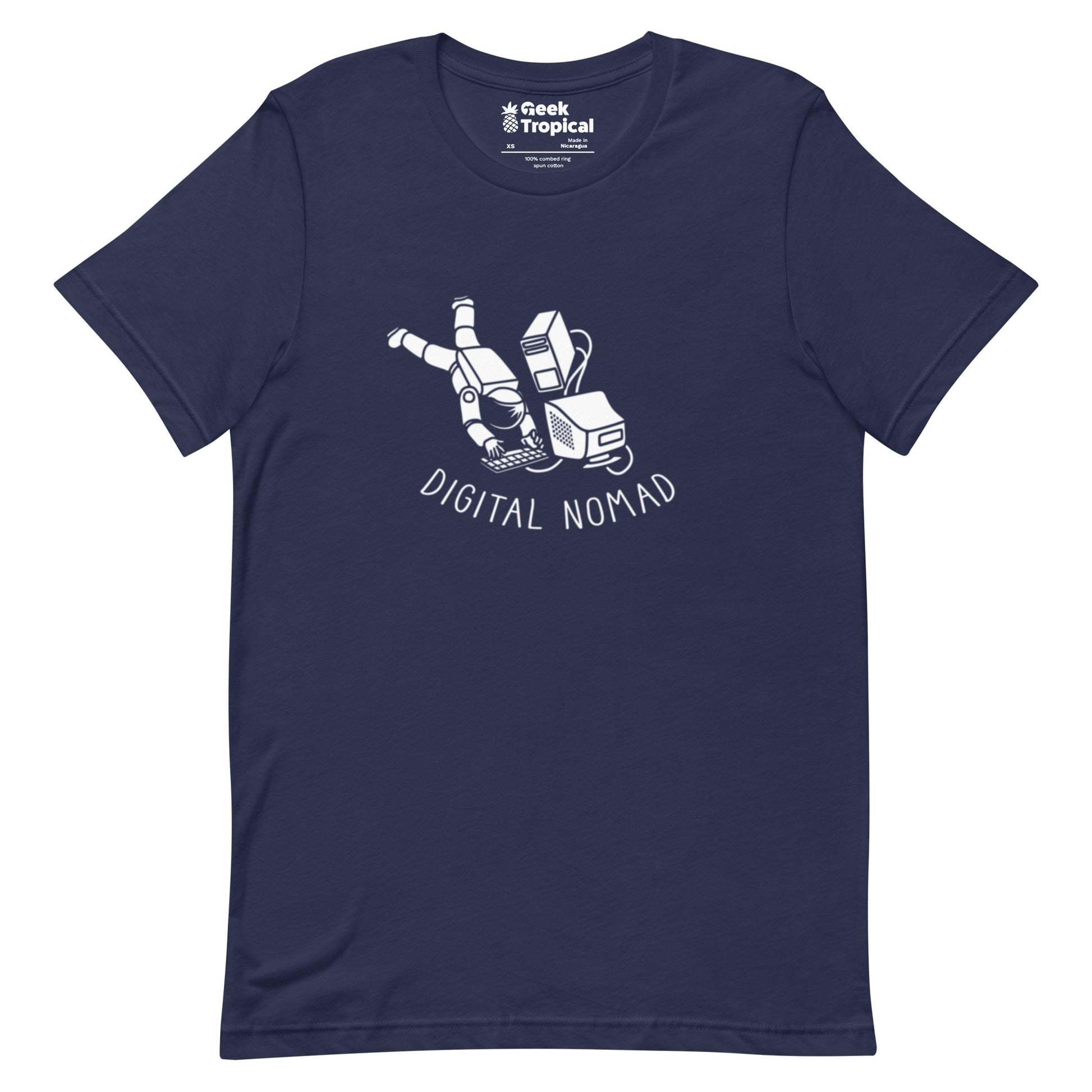 Digital Nomad Astronaut T-Shirt Geek Nerd computer print Design by Tobe Fonseca FLOW DESC WRITING