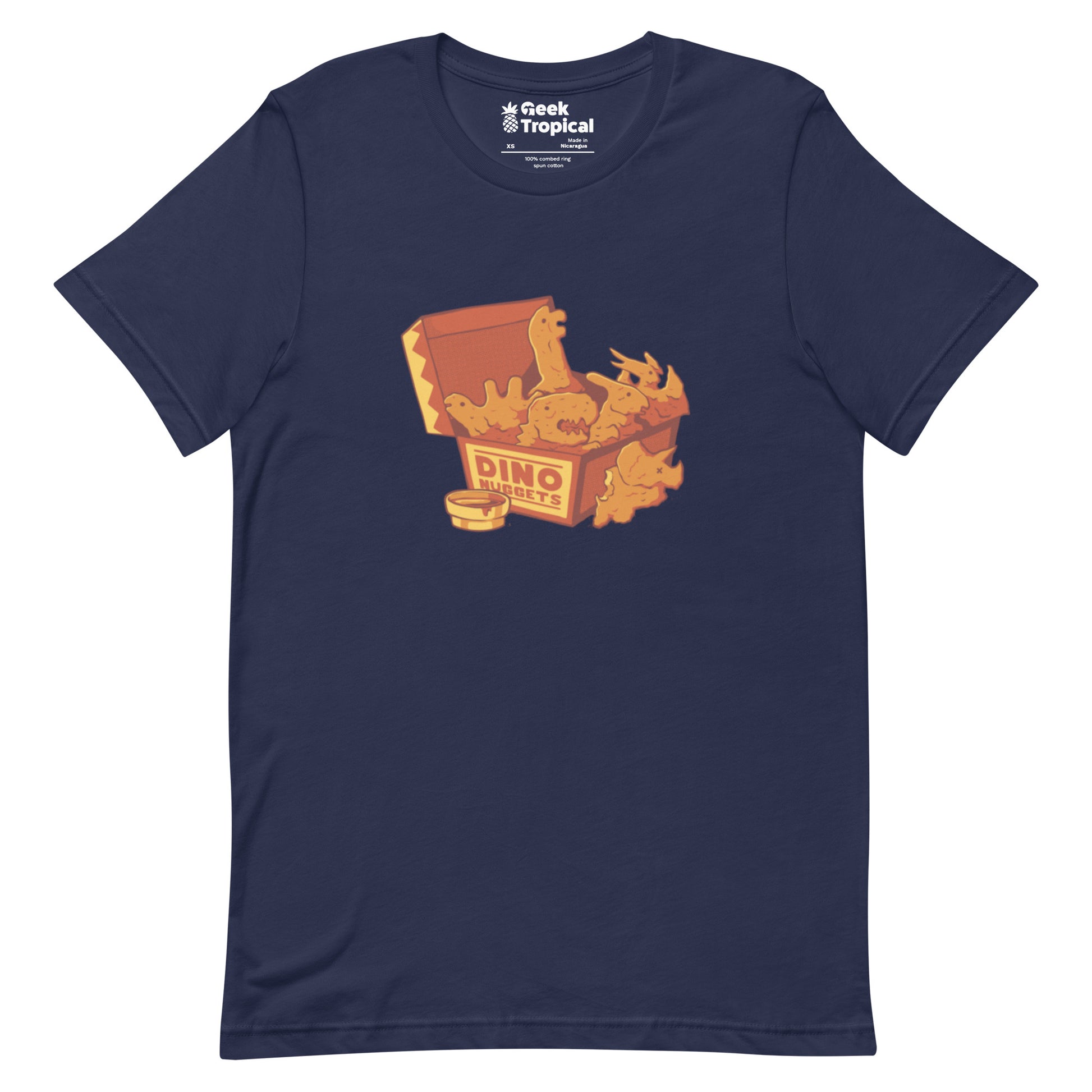 Dino Nuggets T-Shirt Geek Nerd Design by Tobe Fonseca dinosaur print FLOW DESC WRITING
