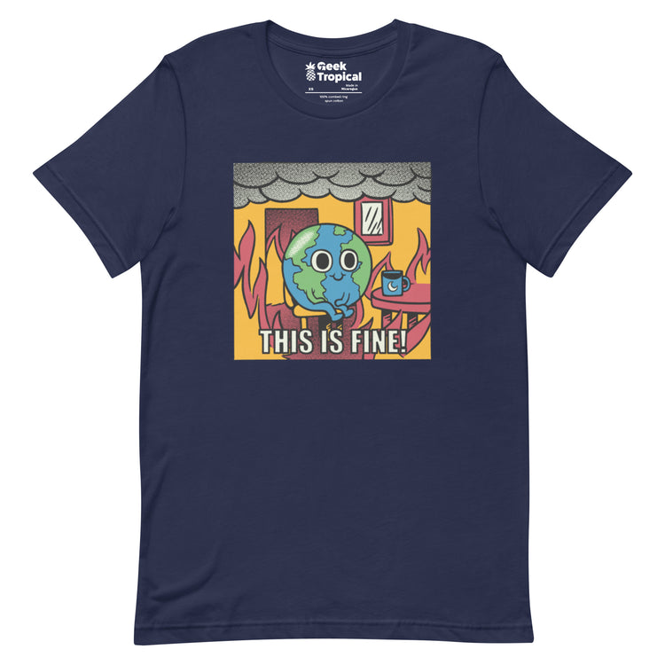 Earth Fire T-Shirt Geek Nerd Design by Tobe Fonseca Fantasy Prints FLOW DESC WRITING