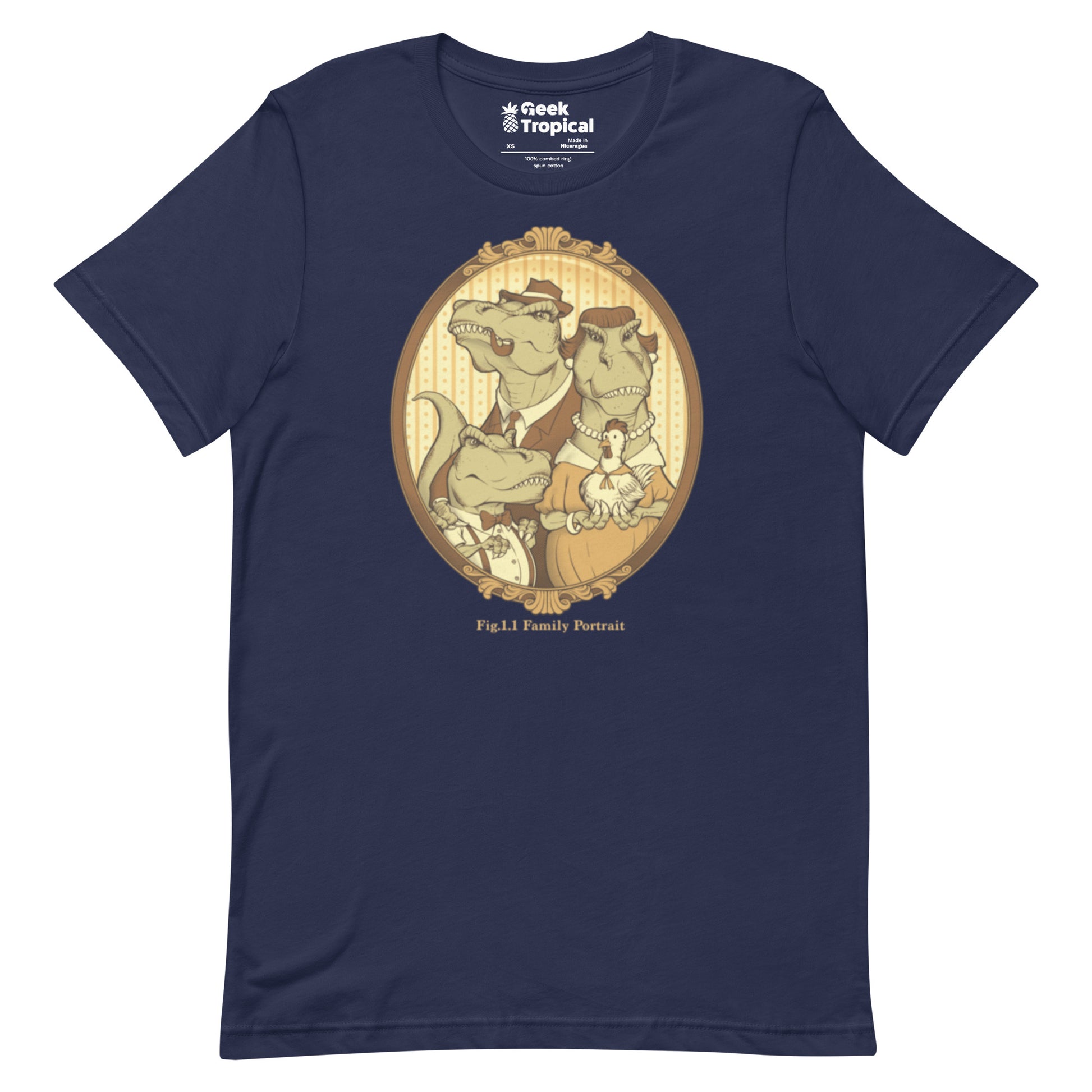 T - rex Family Portrait T-Shirt Geek Nerd