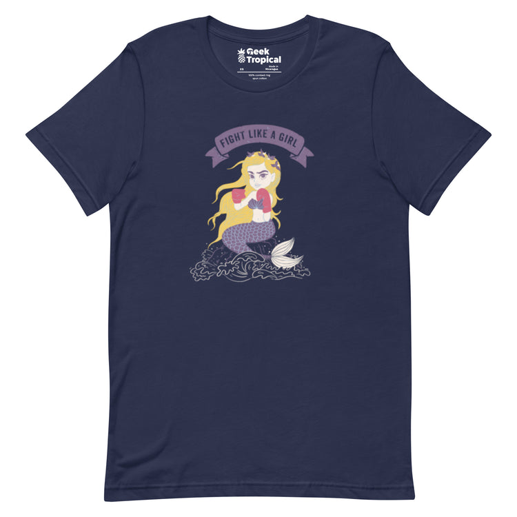 Fight Like A Girl T-Shirt Geek Nerd