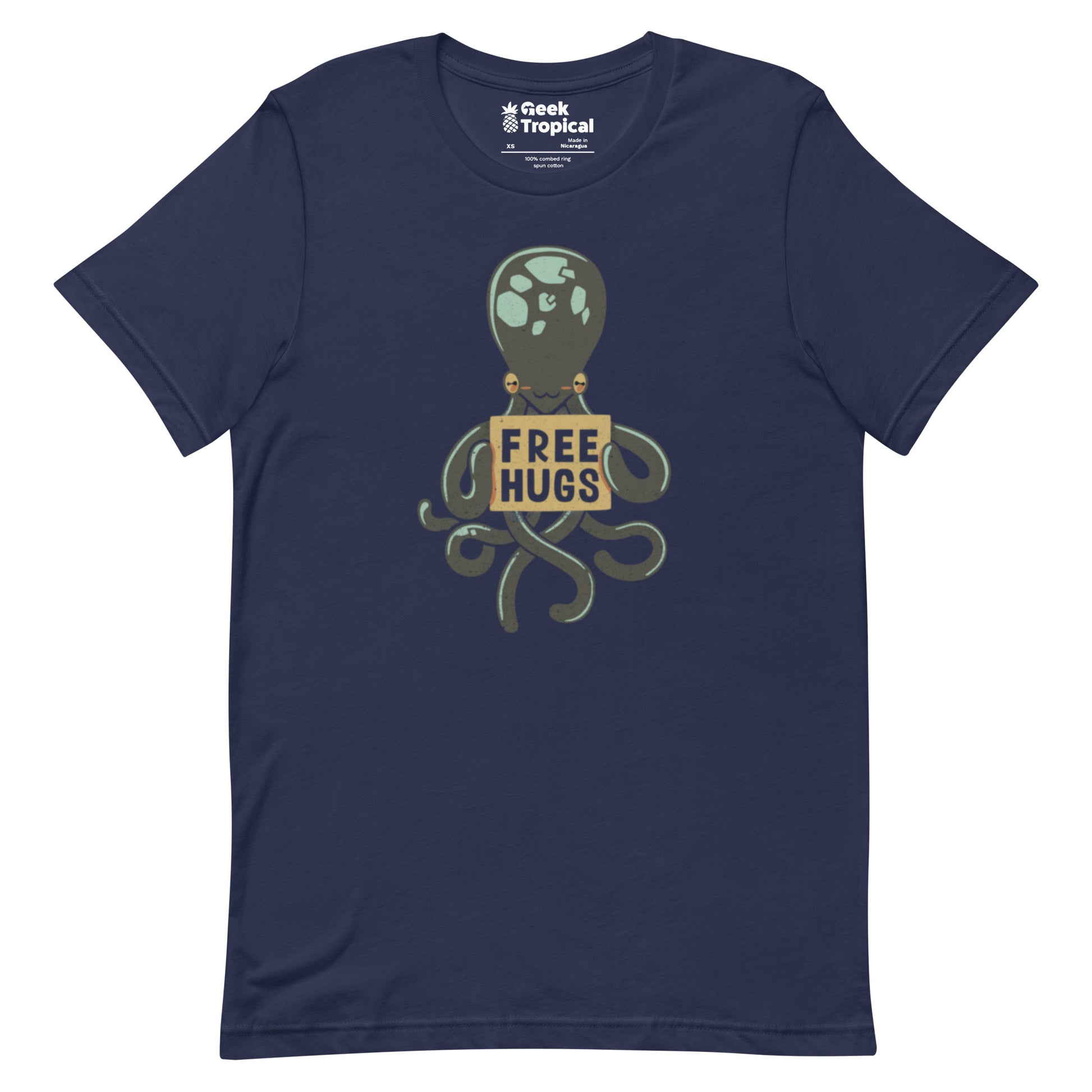 Free Hugs Octopus T-Shirt Geek Nerd