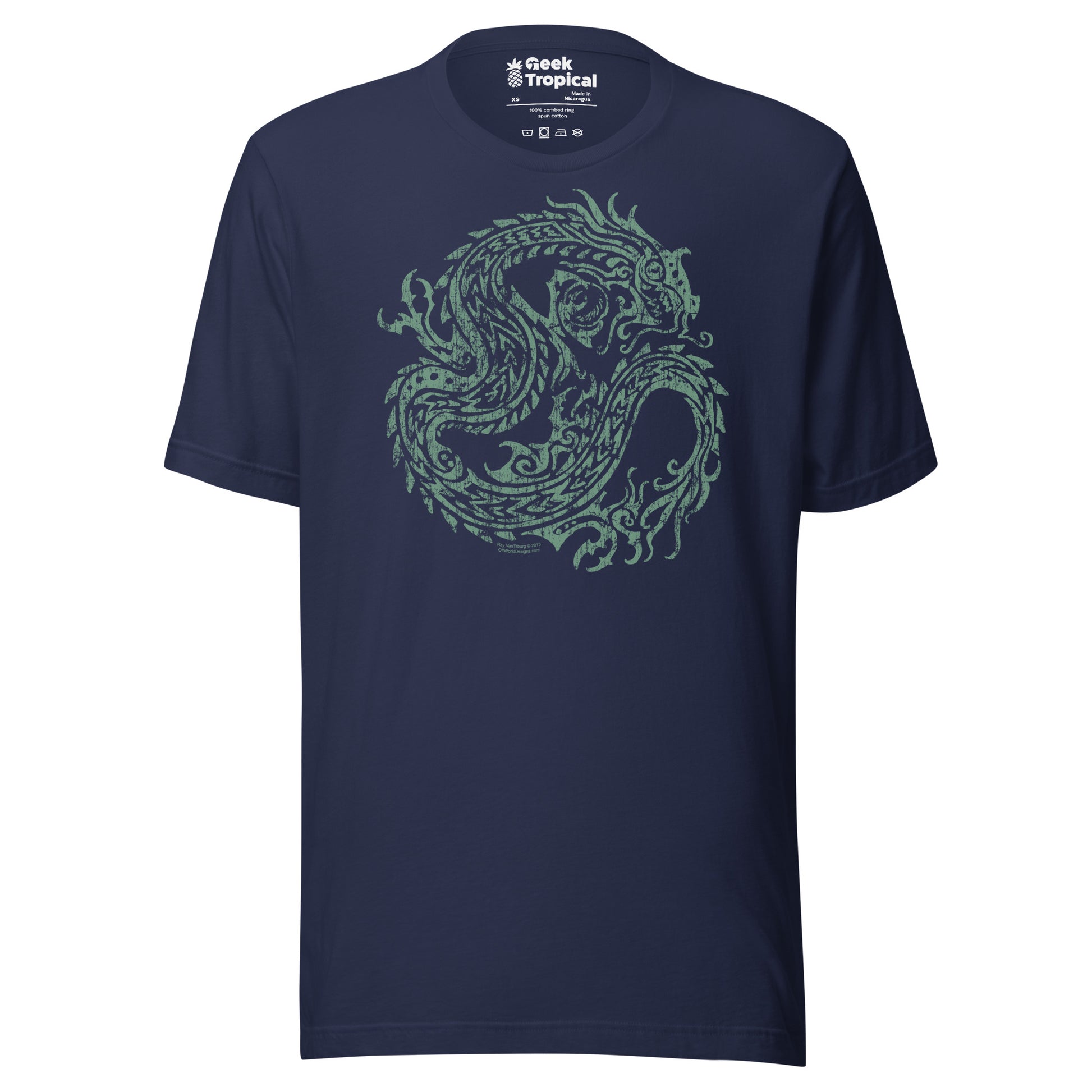 Ancient Dragon T-Shirt Geek Nerd Advertise to Meta Fantasy Prints FLOW DESC WRITING