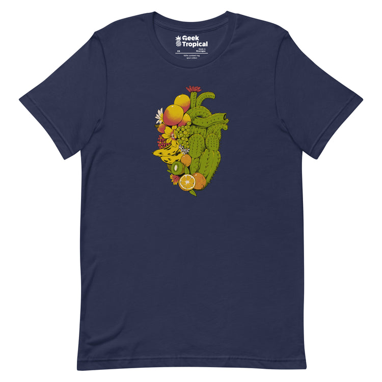 Tropical Heart T-Shirt Geek Nerd Advertise to Meta Botany Print Design by Tobe Fonseca
