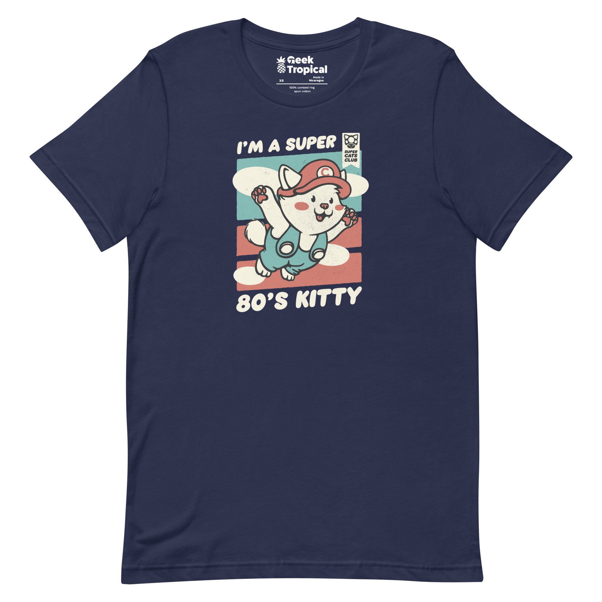 Vintage Kitty Video Game 80s T-Shirt Geek Nerd Advertise to Meta Animal Patterns Design by Tobe Fonseca