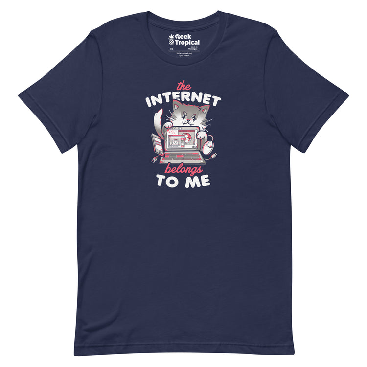 The Internet Belongs to Cats T-Shirt Geek Nerd Advertise to Meta Animal Patterns computer print