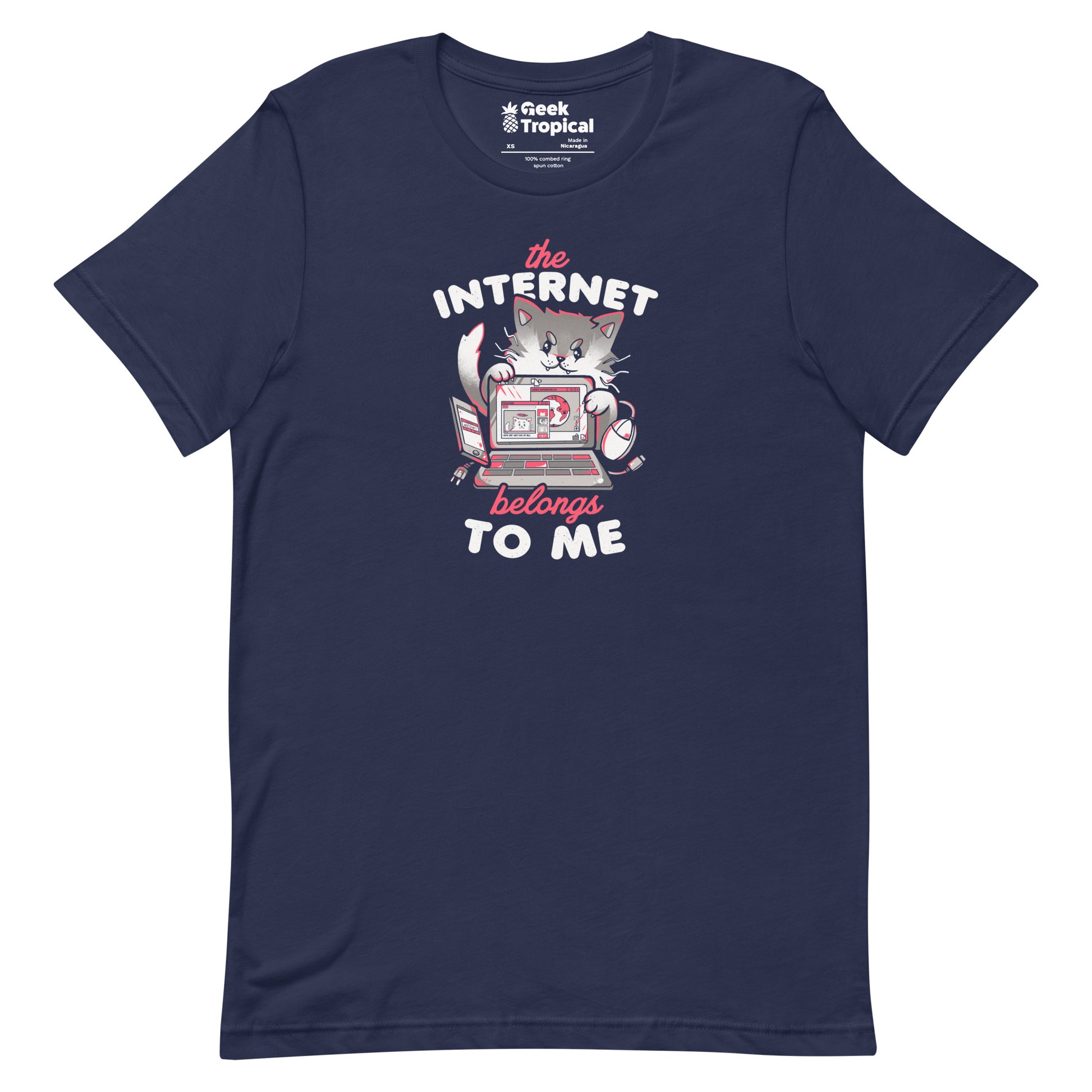The Internet Belongs to Cats T-Shirt Geek Nerd Advertise to Meta Animal Patterns computer print