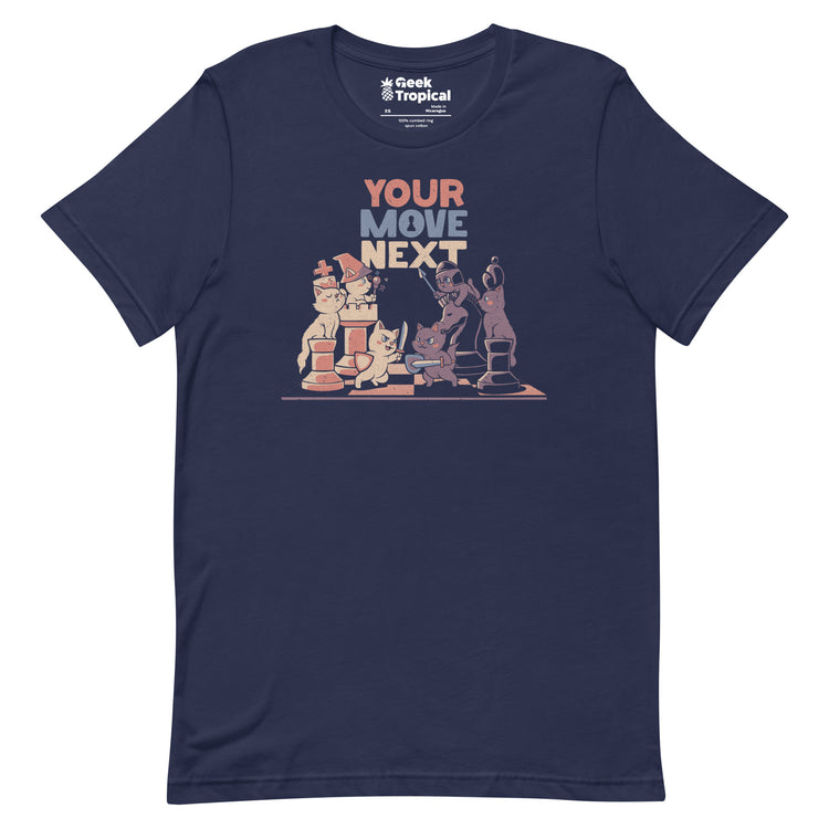 The Chess Cat King T-Shirt Geek Nerd Advertise to Meta Animal Patterns board game print
