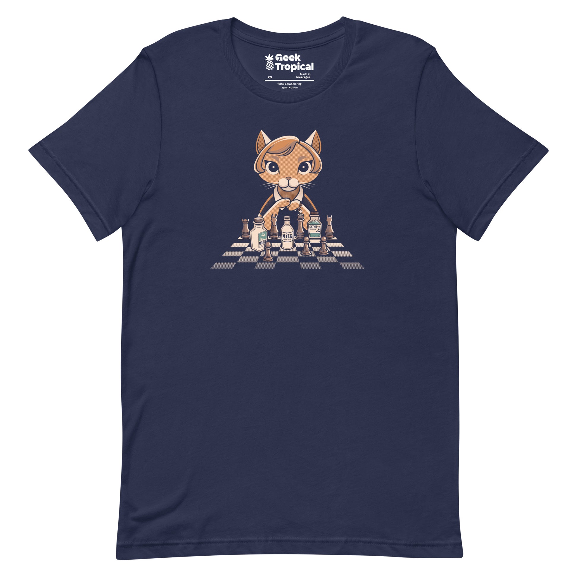The Cat's Gambit T-Shirt Geek Nerd Advertise to Meta Animal Patterns board game print